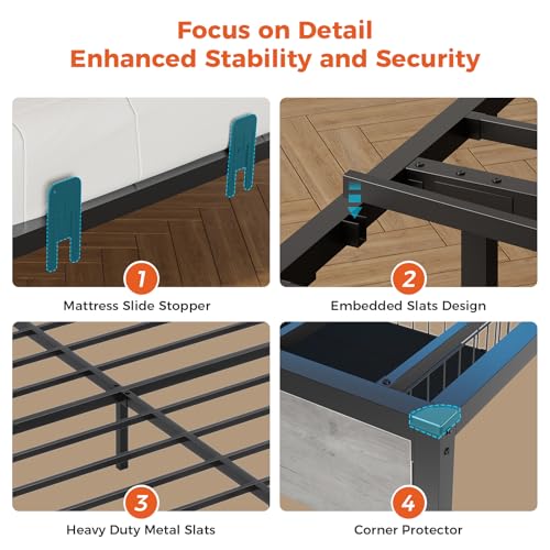 DICTAC Corner Twin Bed Frame with Bookcase Storage and Led Lights Metal Twin Size Platform Beds with Storage and Charging Station Twin Daybed with 2