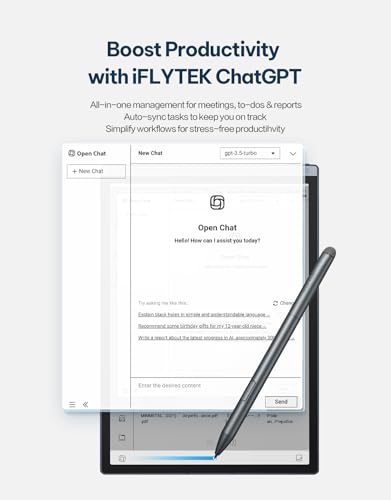 AINOTE Air 2, 8.2" AI E Ink Tablet, Smart Paper Note-Taking Tablet with Stylus & Adjustable Light, ChatGPT-Powered Multi-Language Transcription