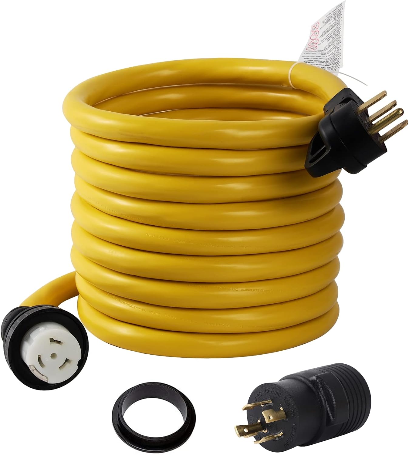 40FT 14-50P to SS2-50R 120V/240V 50 Amp Stow W/L14-30P to 14-50R Power Cord Adapter Combo Kit 4 Prong Male to 4 Prong Twist Lock Receptacle Generator