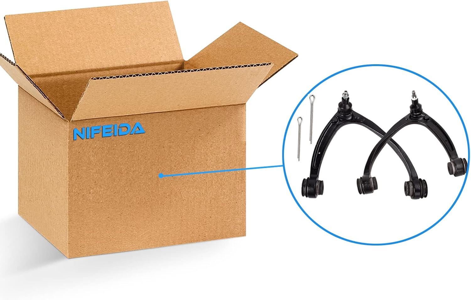 nifeida 2Pcs Front Upper Control Arm w/Ball Joint Assembly Compatible with 07-15 Silverado 1500 Avalanche 1500 Suburban Tahoe