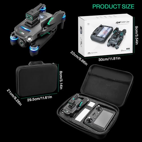 Drone with Camera 4k, GPS HD Drones for Adults, 5G Remote Controller with 5.9 Inch Screen,Obstacle Avoidance Drones, One Key Return
