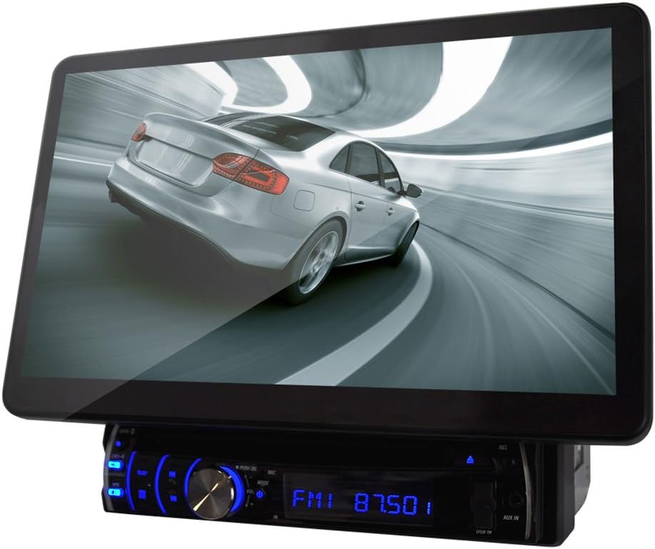 Pyle PLD10BT 10.1-Inch Motorized Touchscreen Bluetooth Receiver Multimedia System with Built-In DVD Player