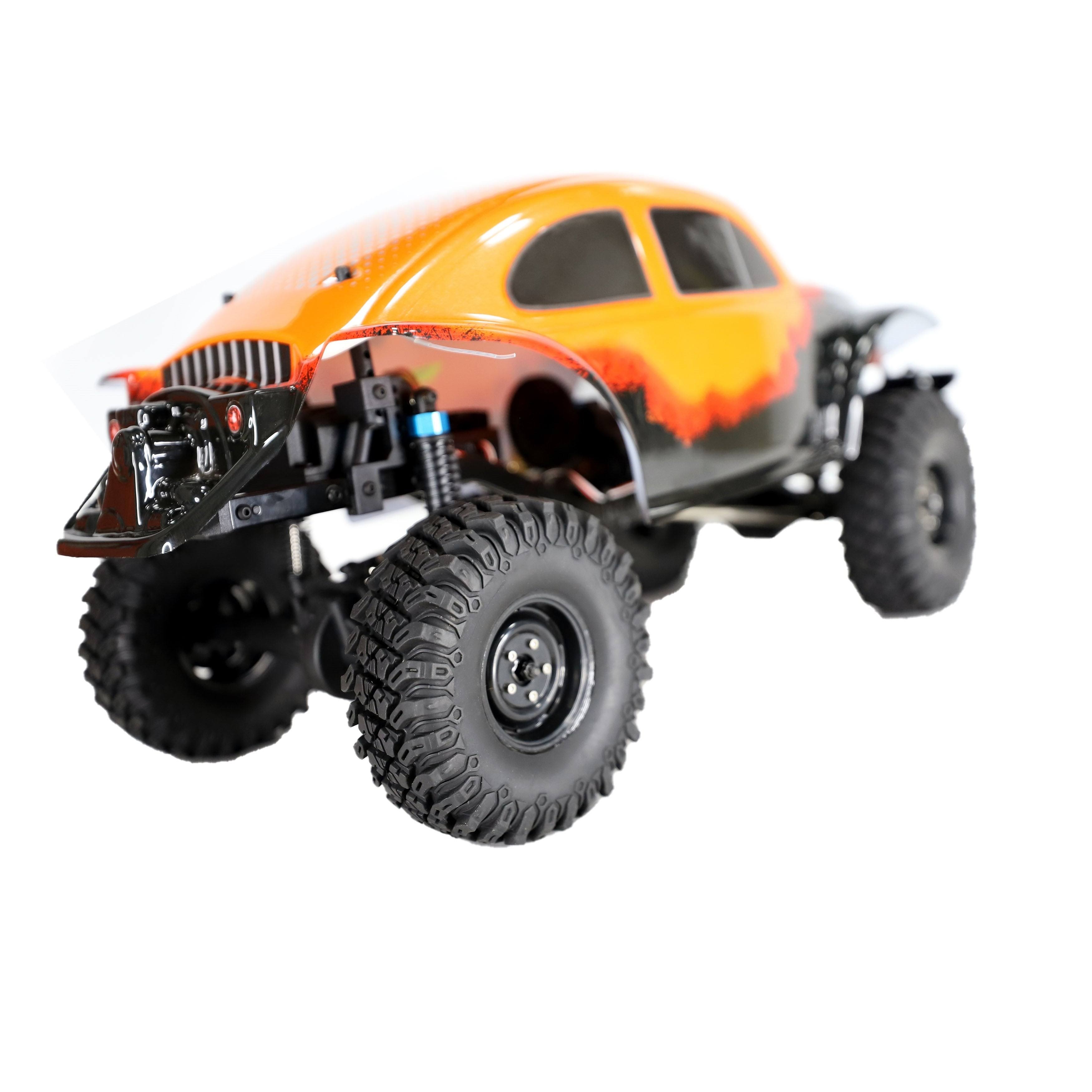 Aleko Rccar15-ap Rock Crawler Off-Road 4WD Electric Powered RC Car - 1:10 Scale - Orange