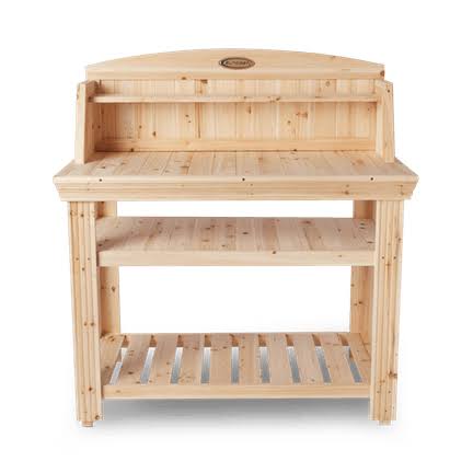 Suncast Cedar Rectangle Potting Bench, Brown