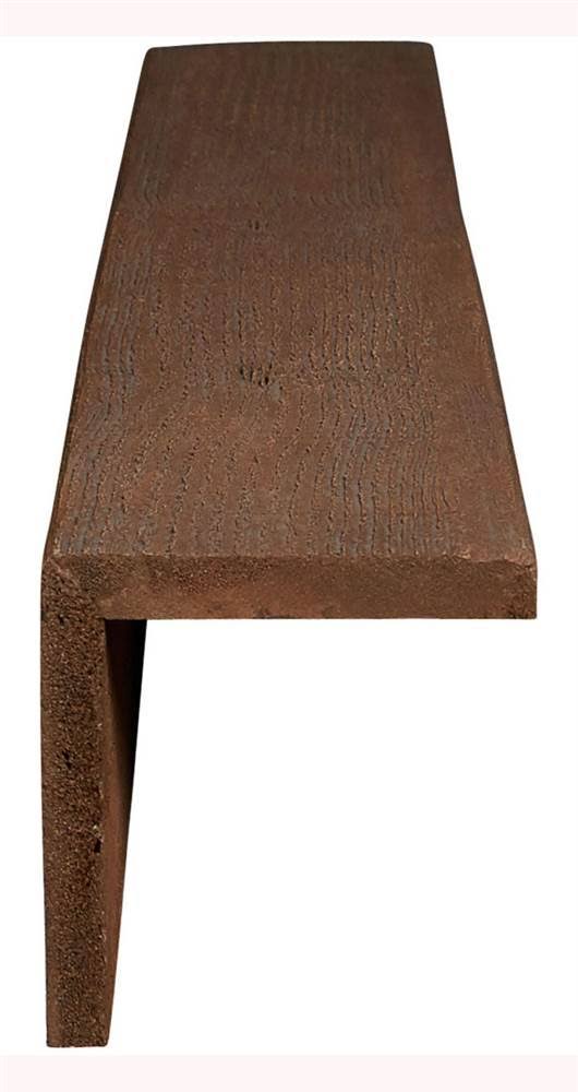 Ekena Millwork BMRS2C0100X060X120PE 10x22W x 6x22H x 10&L 2-Sided (L-beam) Rough Sawn Endurathane Faux Wood Ceiling Beam, Natura