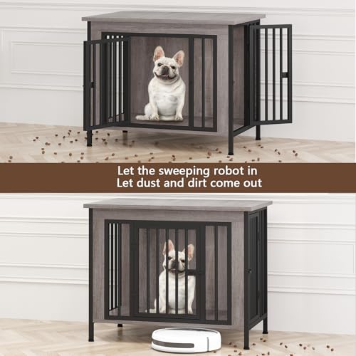 EasyCom 39.96" XL Wooden Large Dog Crate Furniture for Medium and Large Breed