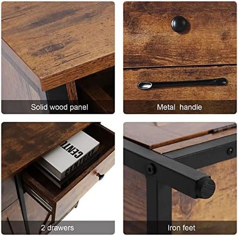 CCBIUOMBO Double Kitchen Trash Cabinets Two Tilt Out Trash Cabinets with Solid Hideaway Drawers Free Standing Wooden Kitchen  Recycling Cabinet