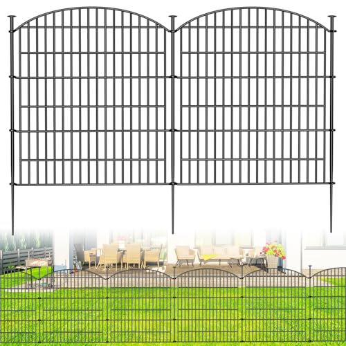 10 Panels No Dig Decorative Garden Fence - 40 in (H) x 23.6 ft (L)