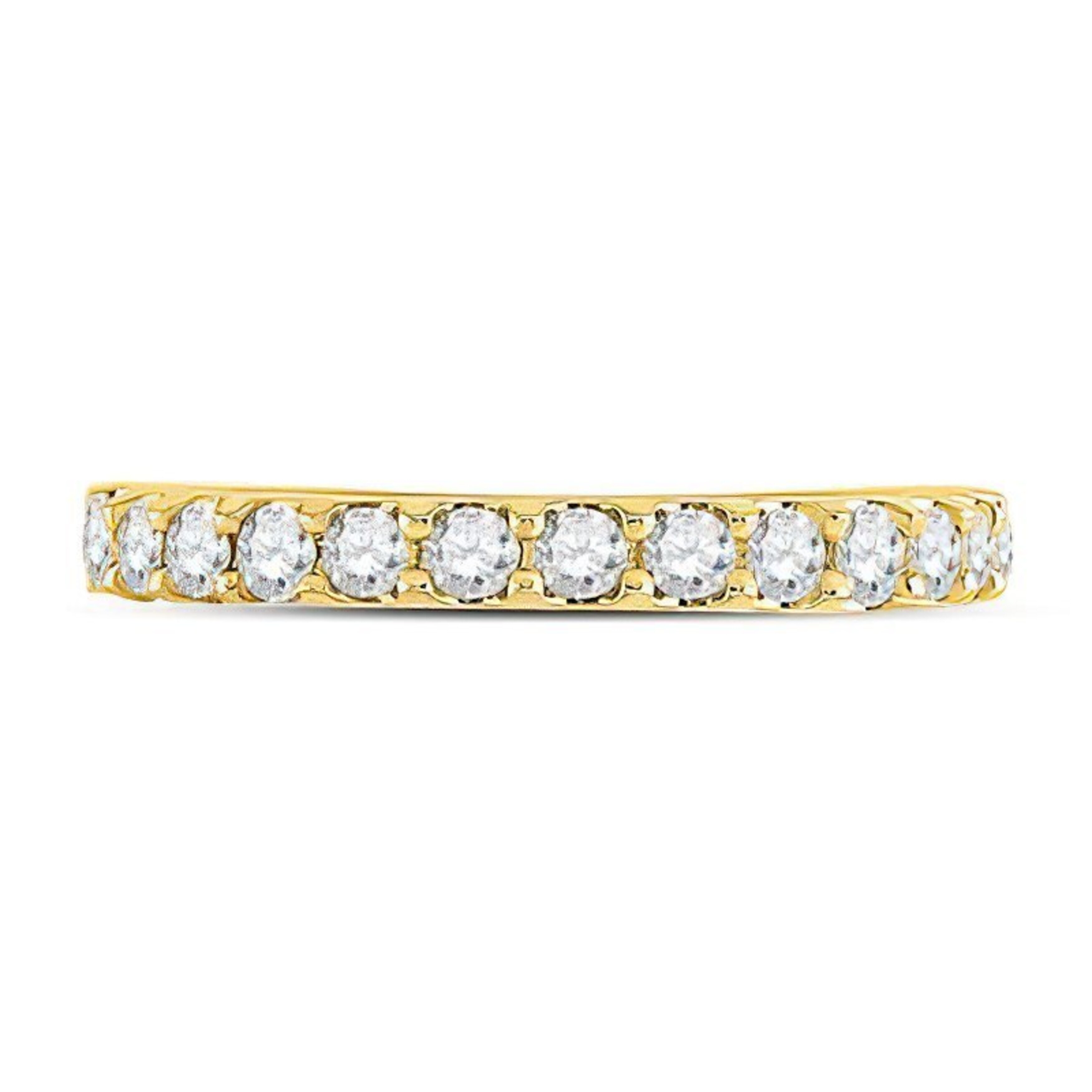 Bridal Proposal Wedding Engagement Ring Band 14k Yellow Gold Slender Prong set Natural Diamonds 1/6 cttw Size 7 Fine Jewelry