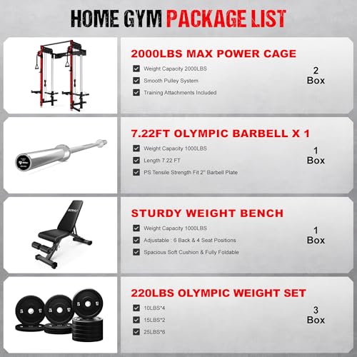 WM3-V4 Folding Squat Rack, Wall Mounted Power Rack with Dual Independent Pulley System