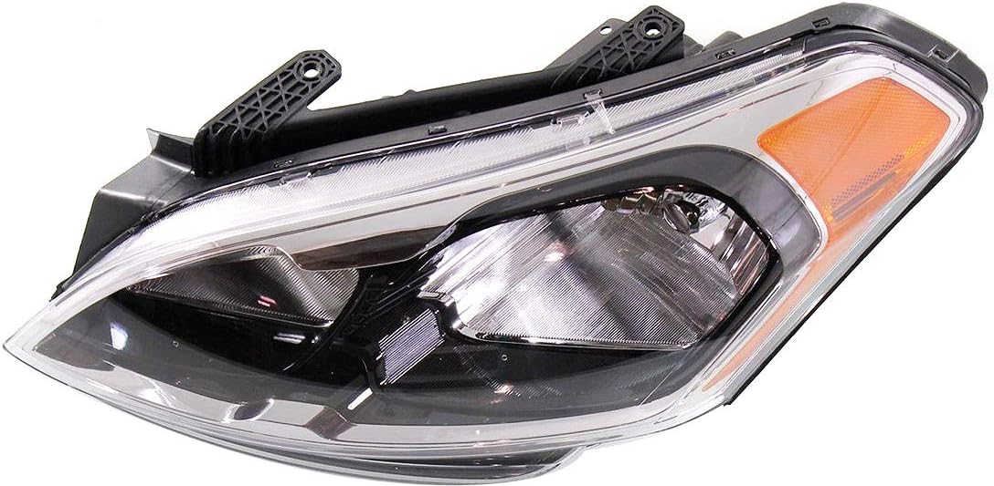 Evan-Fischer Headlight Assembly Compatible with 2012-2013 Kia Soul Halogen with Auto ON/OFF Driver Side