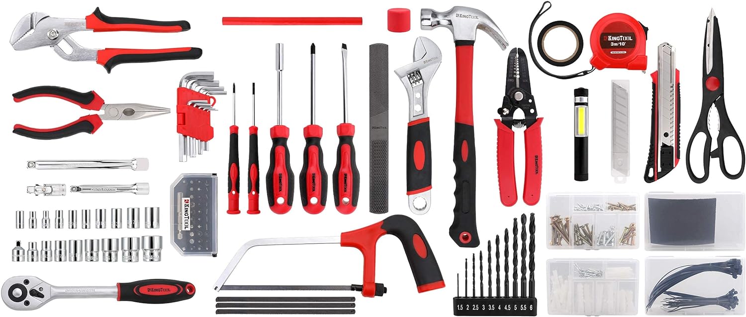 KingTool 325 Piece Home Repair Tool Kit, General Home/Auto Repair Tool Set, Toolbox Storage Case with Drawer, General Household Tool Kit