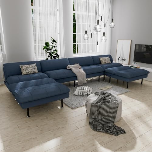 70" Futon Sofa Bed, 4 in 1 Multi-Function Couch Sleeper with Adjustable Backrest, Modern Convertible Futon, Recliner Small Loveseat for Living Room
