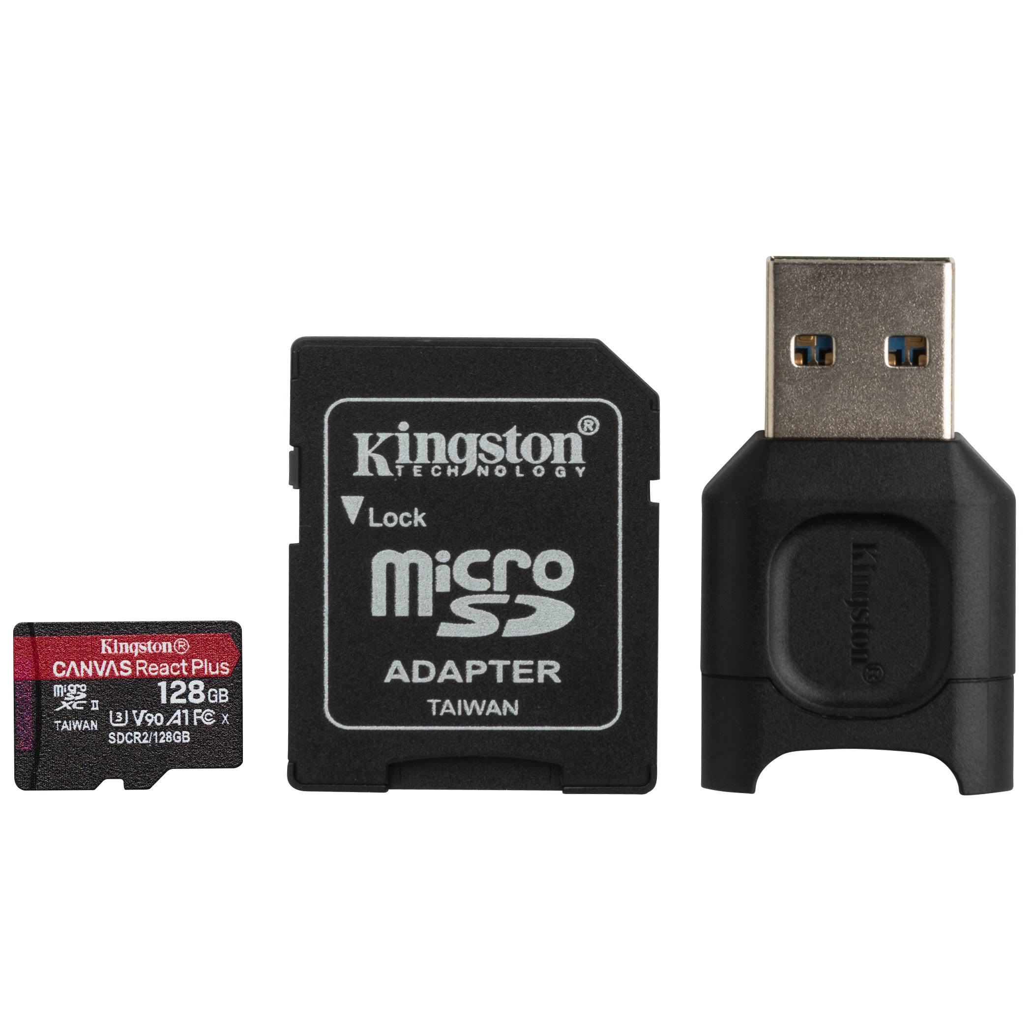 Kingston 128GB Canvas React Plus UHS-II microSDXC Memory Card