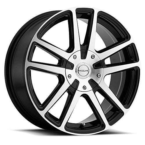 Raceline Wheels 145M Encore Wheel Black W/Machined Finish 15X7"4X100/4X108 Bolt Pattern +40mm Offset/(5.57"B/S) 10 Spoke Aluminum Passenger Car
