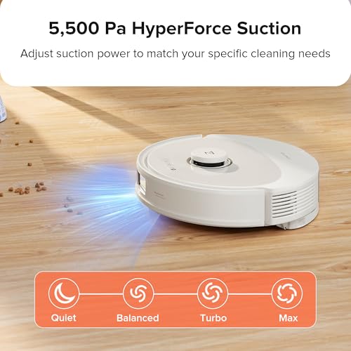 roborock Q8 Max Robot Vacuum and Mop Cleaner, DuoRoller Brush, 5500Pa Strong Suction, Lidar Navigation, Obstacle Avoidance, Multi-Level Mapping