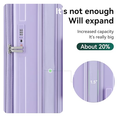 ROAMING Grace Expandable Carry On Luggage Airline Approved, 20 Inch Hardside Carry On Suitcase with Wheels
