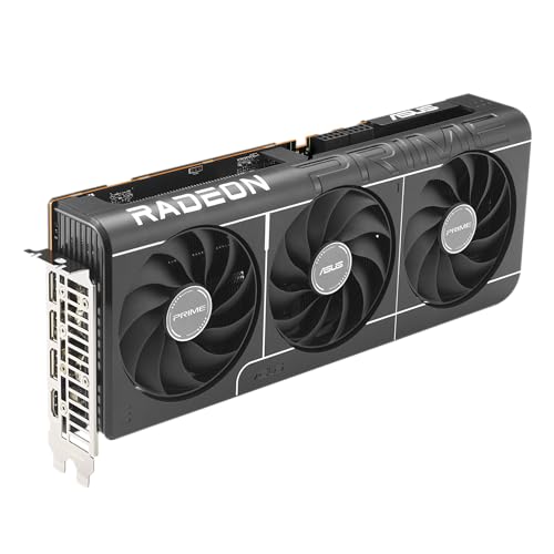 ASUS Prime Radeon™ RX 9070 XT OC Edition Graphics Card (PCIe 5.0, HDMI/DP 2.1, 2.5-Slot Design, axial-tech Fans, Dual Ball Fan Bearings, Dual BIOS