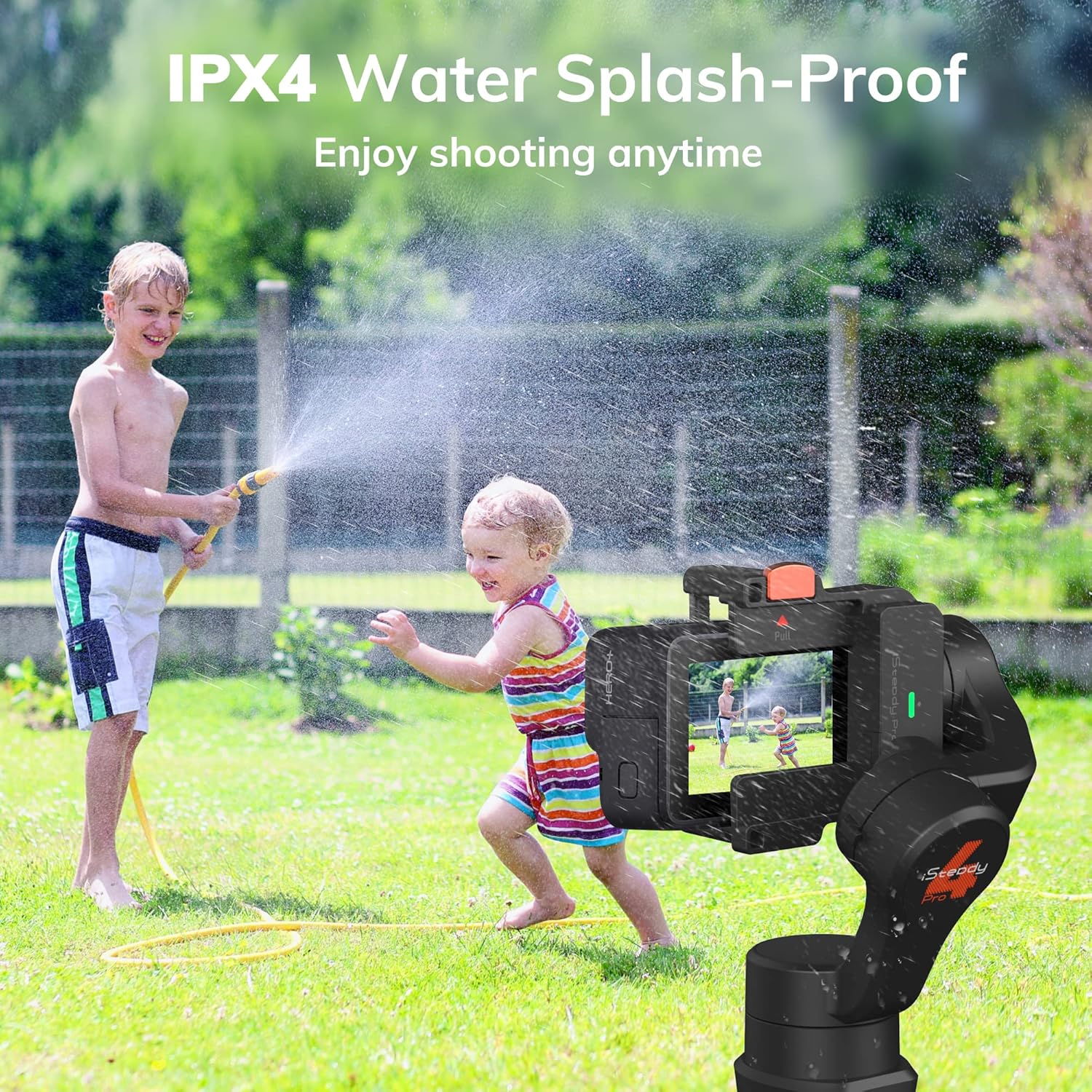 3-Axis Gimbal Stabilizer with Tripod for Gopro Hero 10/9/8/7/6/5 OSMO Action Camera Vlog Live Video Youtuber IPX4 Water Splash Proof hohem Gopro
