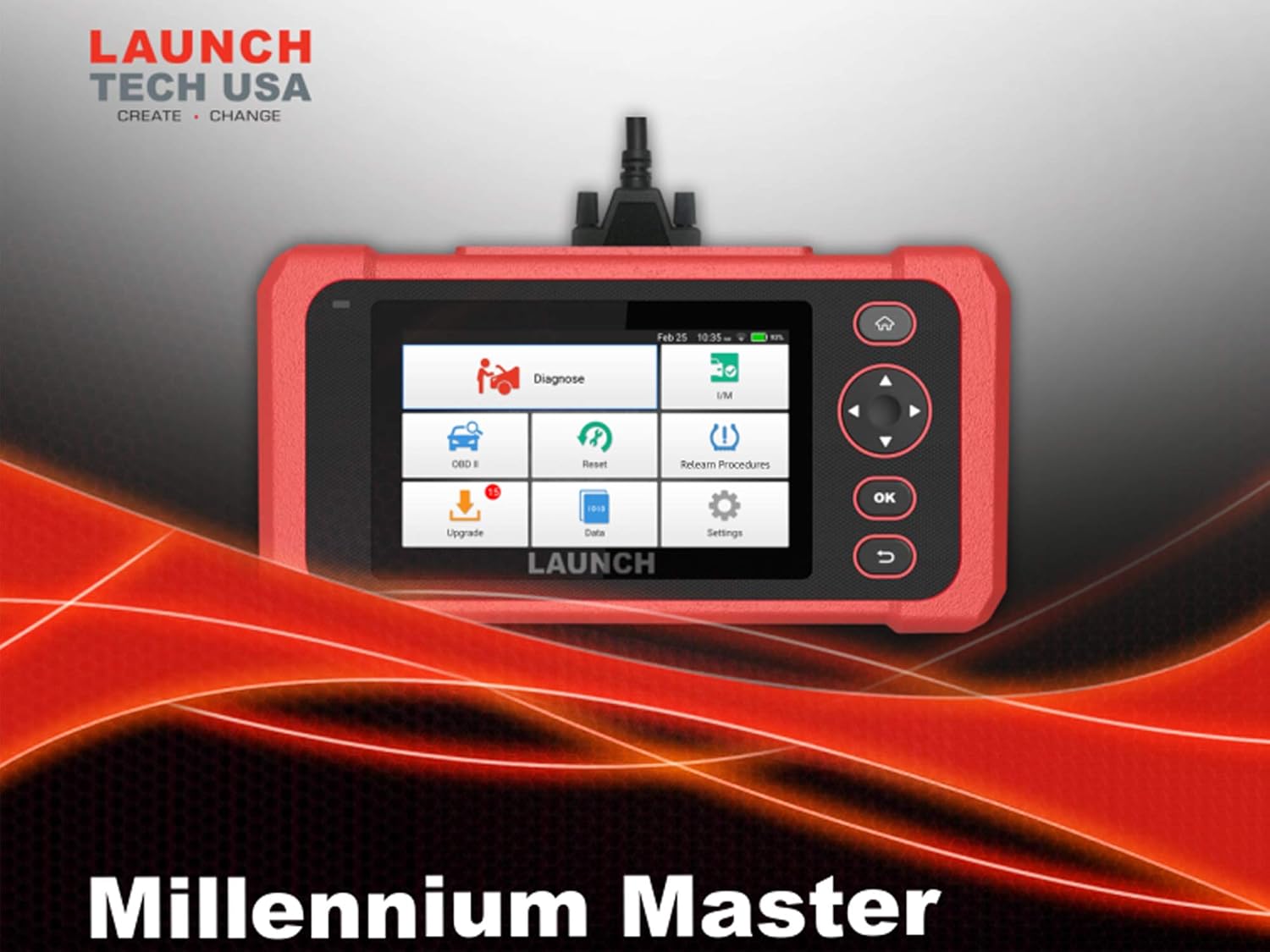 Launch Scan Tool Millennium Master 5” OBD2 Scanner Automotive Code Reader Diagnostic Tool for Engine /ABS/SRS/Transmission
