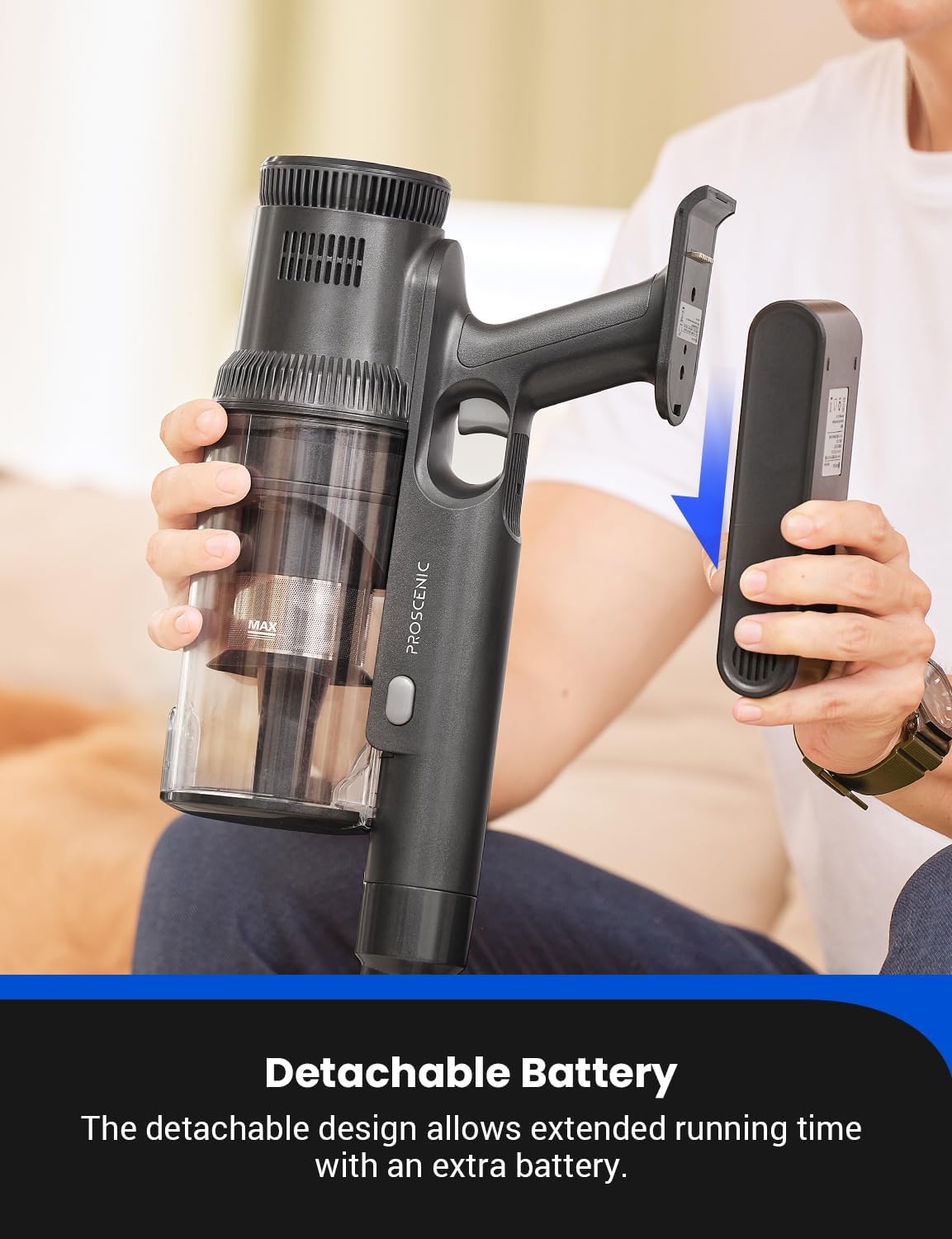 Proscenic Vacuum Cleaners for Home, P11 Mopping Wet Dry Cordless Vacuum and Mop Combo All in one