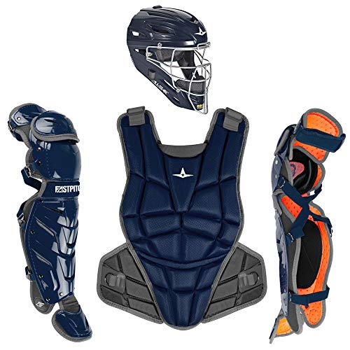 All-Star Catcher’s Gear Kit – Includes Helmet, Chest Protector & Leg Guards – Lightweight, Durable Baseball Protective Set, Meets NOCSAE