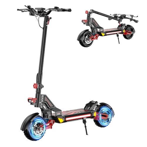 V2 5600W Dual Motor Electric Scooter for Adults, 48V20AH Lithium Battery, Up to 45MPH, 55 Miles Range, Dual Suspension, Dual Brakes, 3 Speed Modes