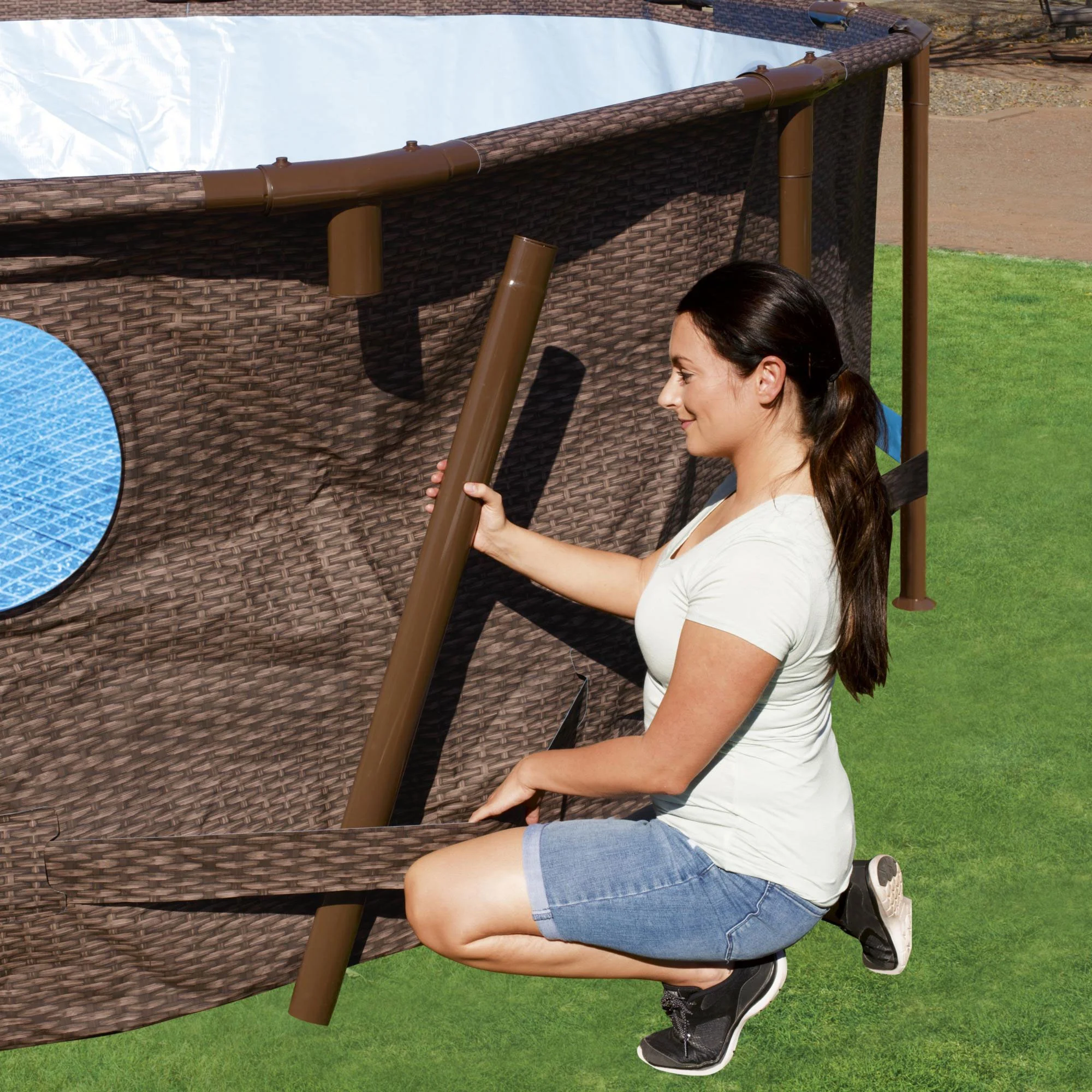 Coleman Power Steel 22' x 52 Round Frame Above Ground Swimming Pool Set