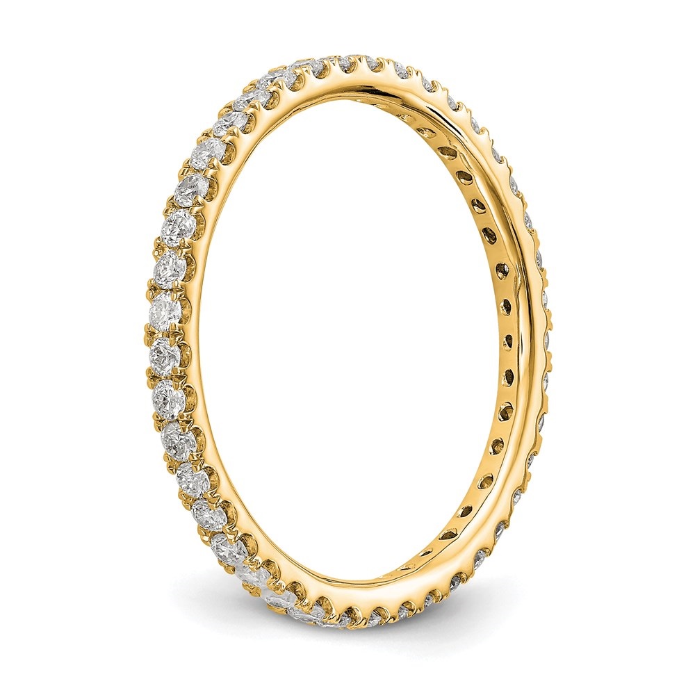 Auriga 14k Yellow Gold 1/2 carat Lab Grown Diamond VS/SI D E F Size 8.5 Eternity Ring for Women