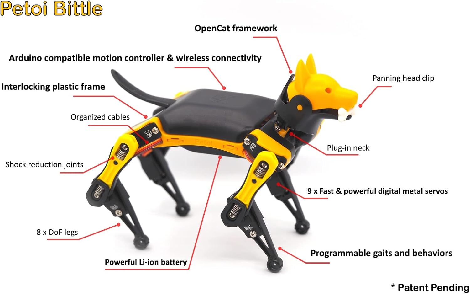 Bittle Robotic Dog by Petoi – Open Source Bionic Programable STEM Learning Toy – Endless Coding Possibilities – 3D Puzzle Assembly – Sophisticated