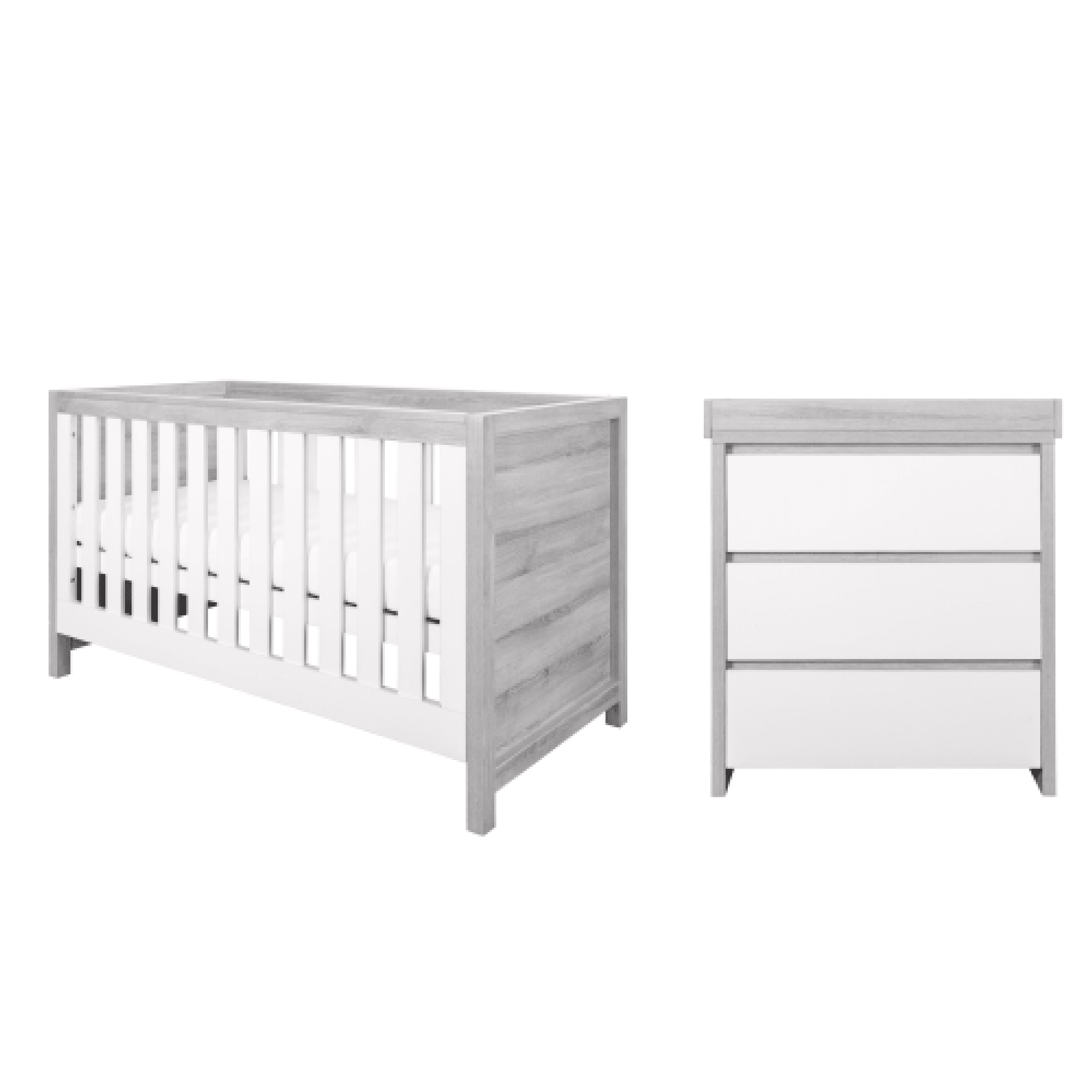 Tutti Bambini Modena Nursery Room Set Builder –  Grey Ash/White