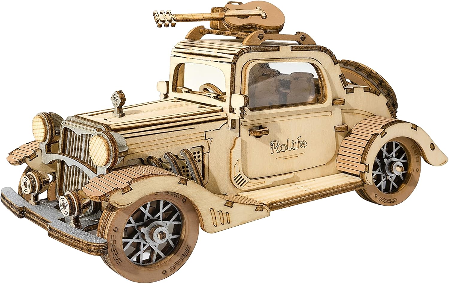Hands Craft 3D Wooden Puzzle | DIY Model Kit | Craft Kit Brain Teaser | Classic, Carriage (TG506) Pack of 2
