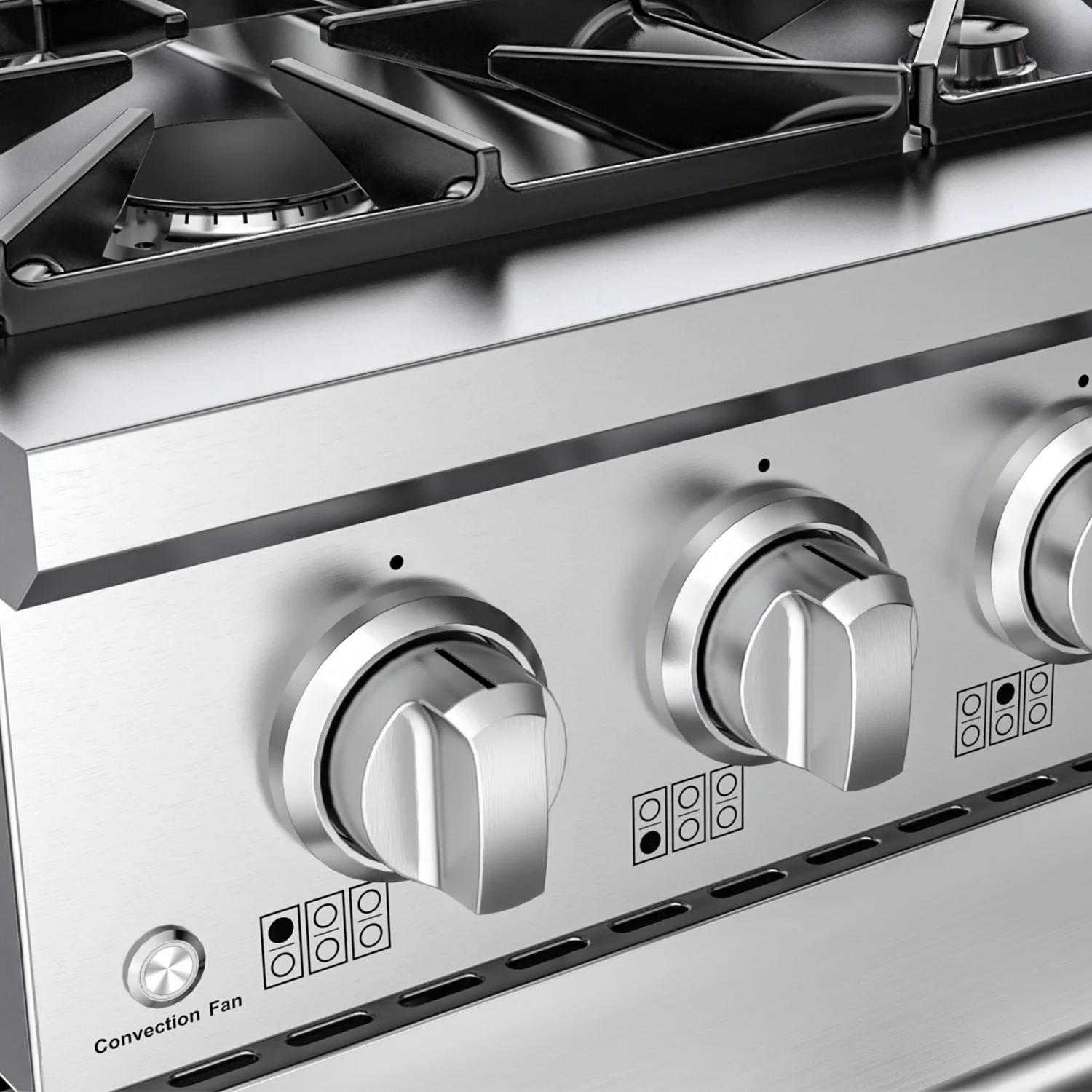 Empava 36 in. 5.2 cu. ft. Pro-Style Slide-In Single Oven Gas Range with 6 Sealed Ultra High-Low Burners
