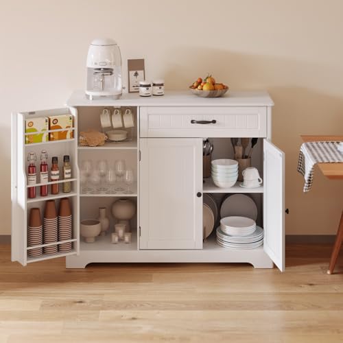 Gizoon Kitchen Sideboard Buffet Cabinet with Storage Small Coffee Bar Cabinet with Drawer