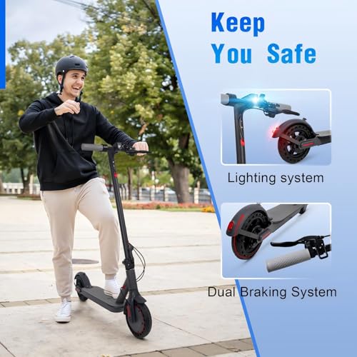 Electric Scooter, Powerful 350W Adult Electric Scooter, Up to 19Mph and 8.5" Solid Tires
