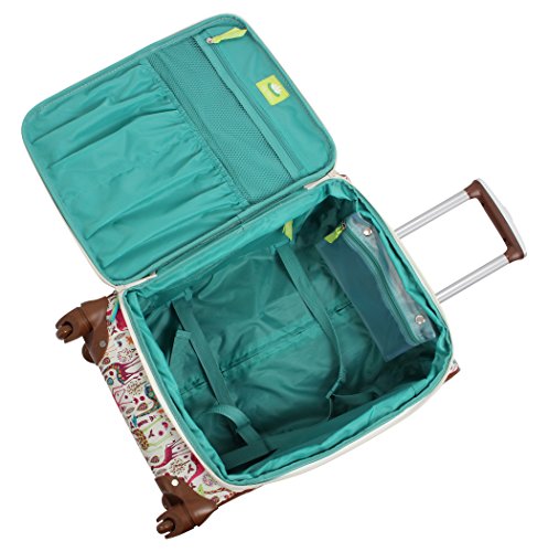 Lily Bloom Carry On Expandable Design Pattern Luggage With Spinner Wheels (20in, On the Prowl)