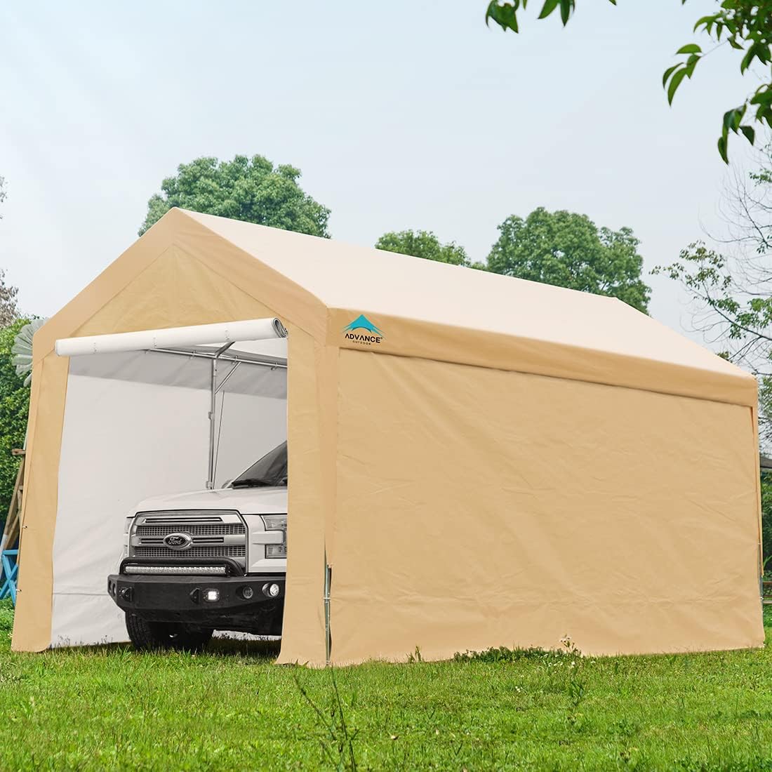 ADVANCE OUTDOOR Adjustable 10x20 ft Heavy Duty Carport Car Canopy Garage Shelter Boat Party Tent, Adjustable Heights from 9.5ft to 11.0ft