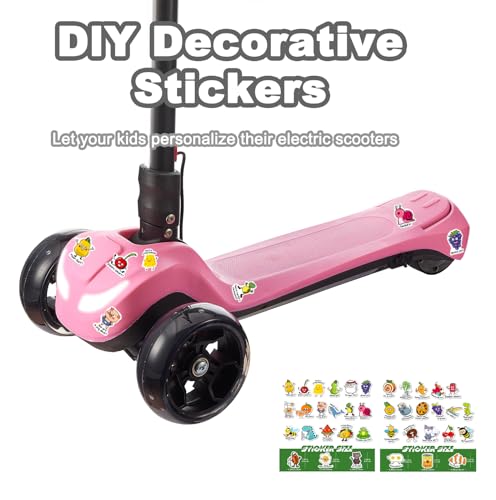 3 Wheel Electric Scooter for Kids and Toddlers Ages 3-8, LED Display, Premium Front Light and Wheel Lights, Boys and Girls, Safe Kick Lightup