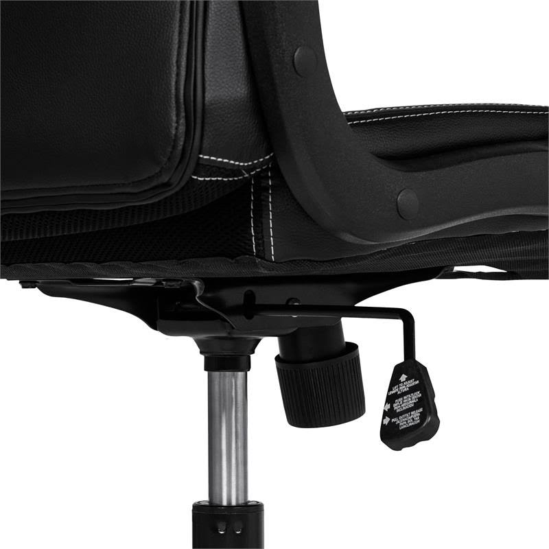 Furniture of America Edison Modern Metal 2-Piece Desk and Chair Set in Black - IDF-7001B-6022B