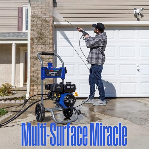 Westinghouse WPX3400 Gas Pressure Washer, 3400 PSI and 2.6 Max GPM, Onboard Soap Tank, Spray Gun and Wand, 5 Nozzle Set