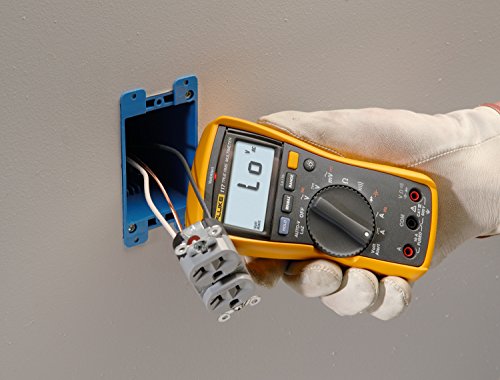 Fluke 117 Digital Multimeter, Non-Contact AC Voltage Detection, Measures Resistance/Continuity/Frequency/Capacitance/Min Max Average
