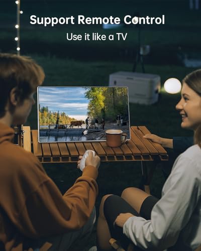25 Inch Portable TV - Smart Touch Screen with Google Play, Android 14, Qualcomm 8G RAM+128G Storage, 1080P Smart Handy TV with 8MP Camera and Battery