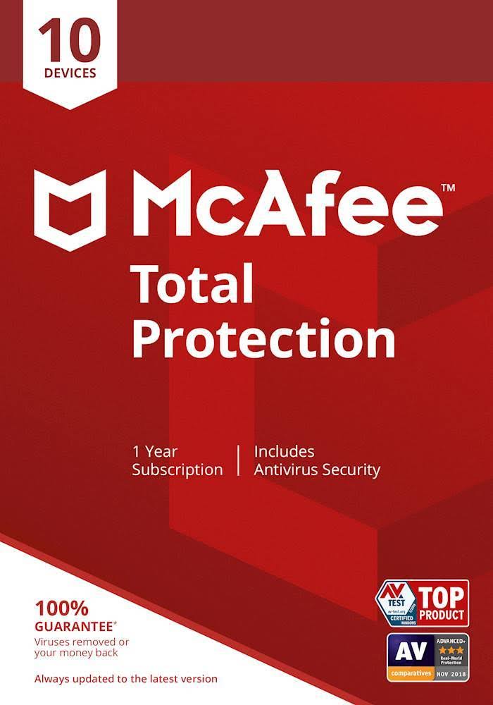 McAfee Total Protection (10 Devices) (1-Year Subscription) Android|Mac