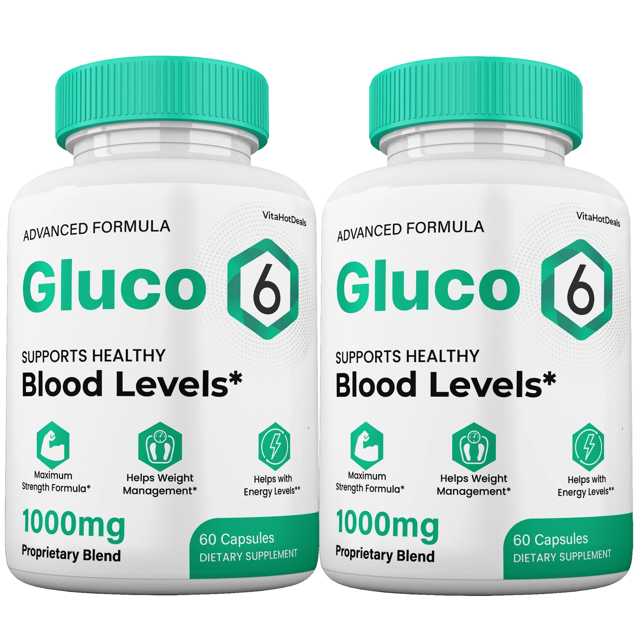 Gluco 6 Capsules (2 Pack) - Kansas Nuitrition - HNZSDS