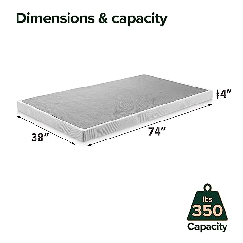 ZINUS Quick Lock Metal Smart Box Spring, 9 Inch Mattress Foundation, Strong Metal Structure, Easy Assembly, Queen, White