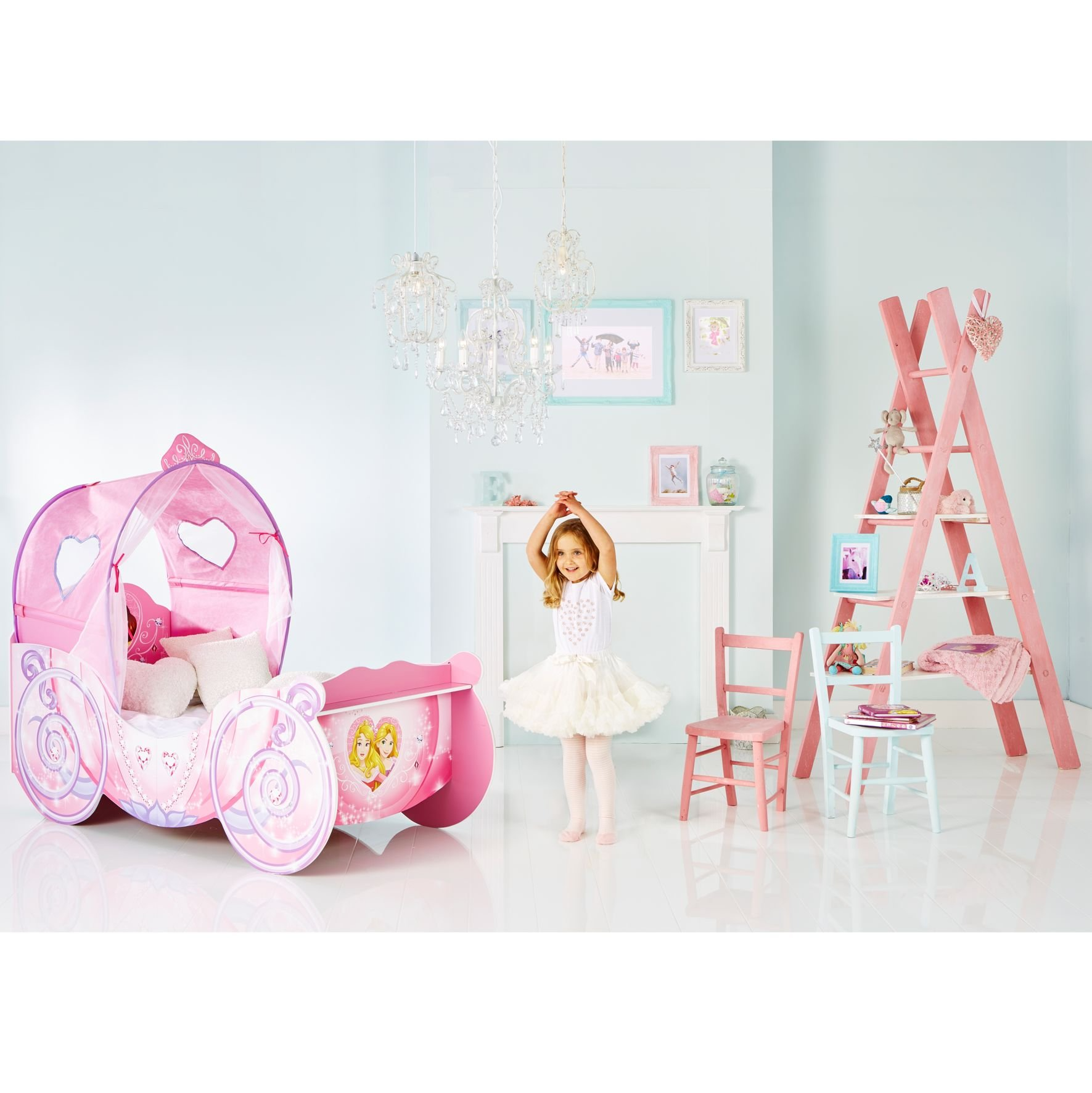 【Furniture】Princess Carriage Kids Toddler Bed by HelloHome, Pink, 160x87.5x136 cm