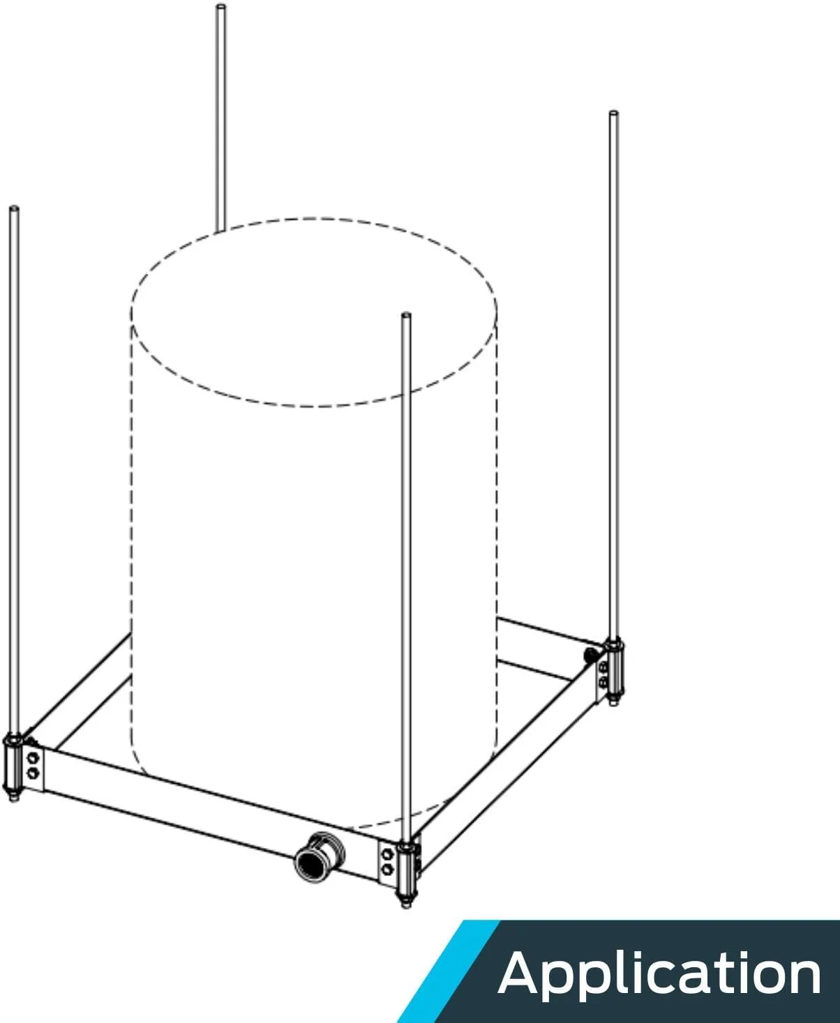 Quickstand Ceiling Mounted Water Heater Platform With Steel Drain, Up To 20 Gallons, Hanging, 40-SWHP-M
