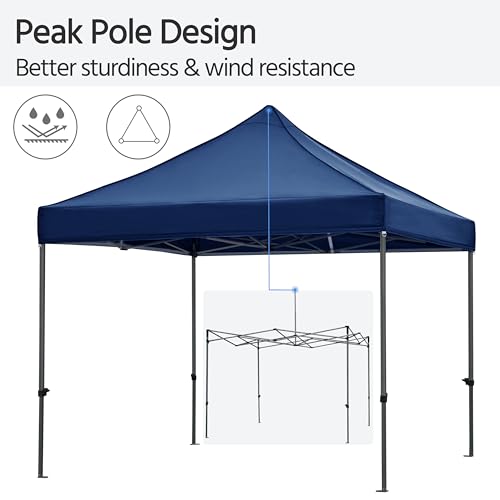Yaheetech Heavy Duty Pop Up Canopy Tent, 10x20 Commercial Instant Shelter Tent for Wedding, Parties, Adjustable Outdoor Canopy with Wheeled Carry Bag