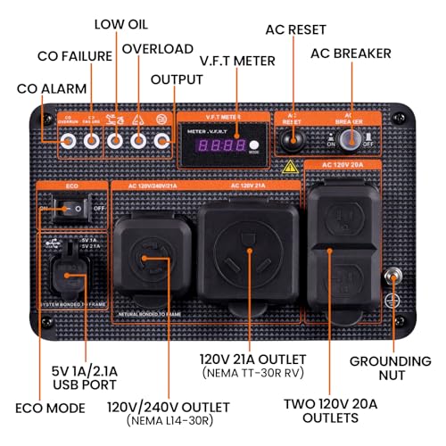 maXpeedingrods 4000 Watt Dual Fuel Inverter Generator with Bluetooth® Control Start and Display, RV Ready, Electric Start, Quiet for Outdoor Camping