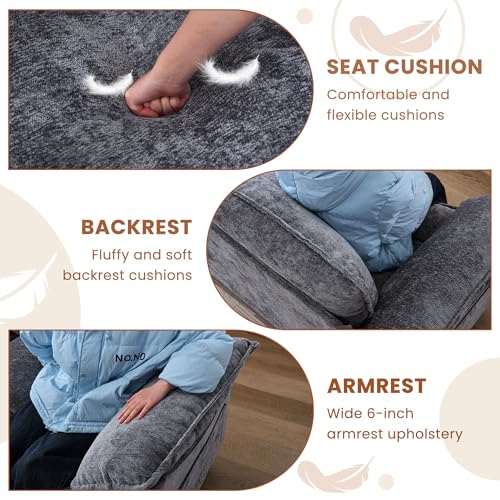 Loveseat Sofa for Living Room, 83" Cloud Loveseat Sofa, Chenille Fabric Sofa Couch with Double Cushion